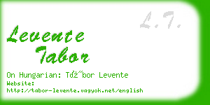 levente tabor business card